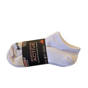 NEW Sketchers Active Womens Cotton Blend White Low Cut Six Pair Socks
